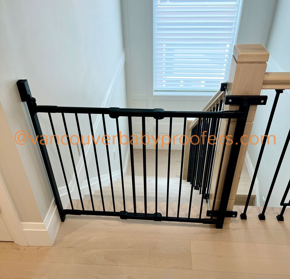 Wrought-iron railings installation by Vancouver Baby Proofers