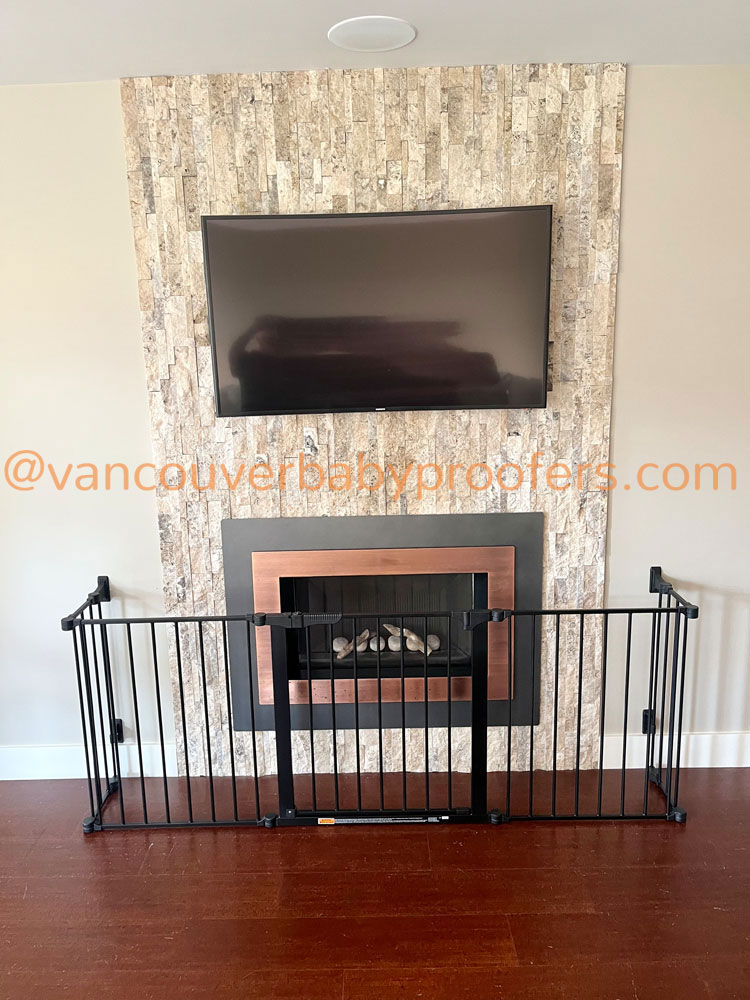 Fireplace & play areas installation by Vancouver Baby Proofers