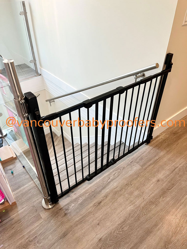 Wrought-iron railings installation by Vancouver Baby Proofers